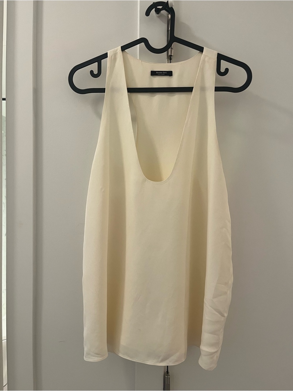 Massimo Dutti Cream Scoop Neck Tank